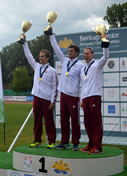 Az arany fiúk balról jobbra Demeter Bence, Tibolya Péter és Kasza Róbert (fotó: Roth Tamás)