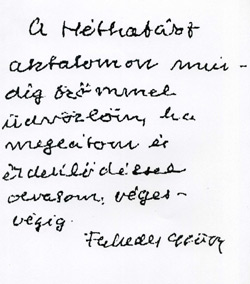 Faludy György kézírása