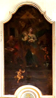 Szent Anna és a gyermek Mária a diadalív déli részén