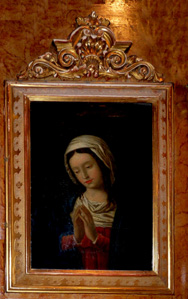 Mária portré a diadalív déli alsó festménye