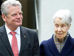 Hattula Moholy-Nagy (Moholy-Nagy László lánya) és Joachim Gauck német államfő