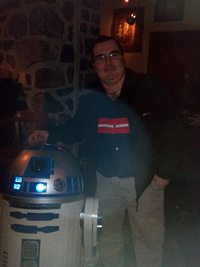 Márkus István helyszíni tudósítónk R2-D2 társaságában a díjátadón